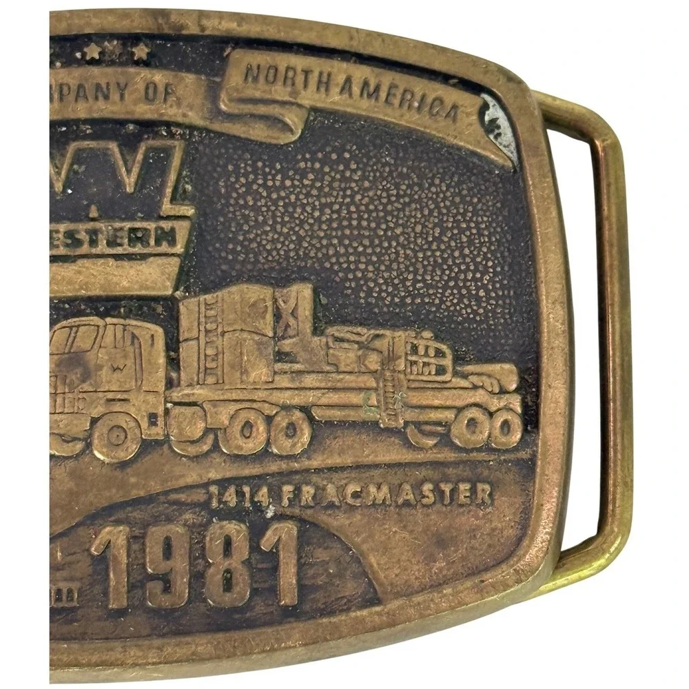 Vintage 1981 Western Company of‎ North America Brass Belt Buckle - 2nd Edition